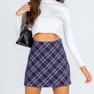 **SOLD** NWOT Princess Polly plaid mini skirt
